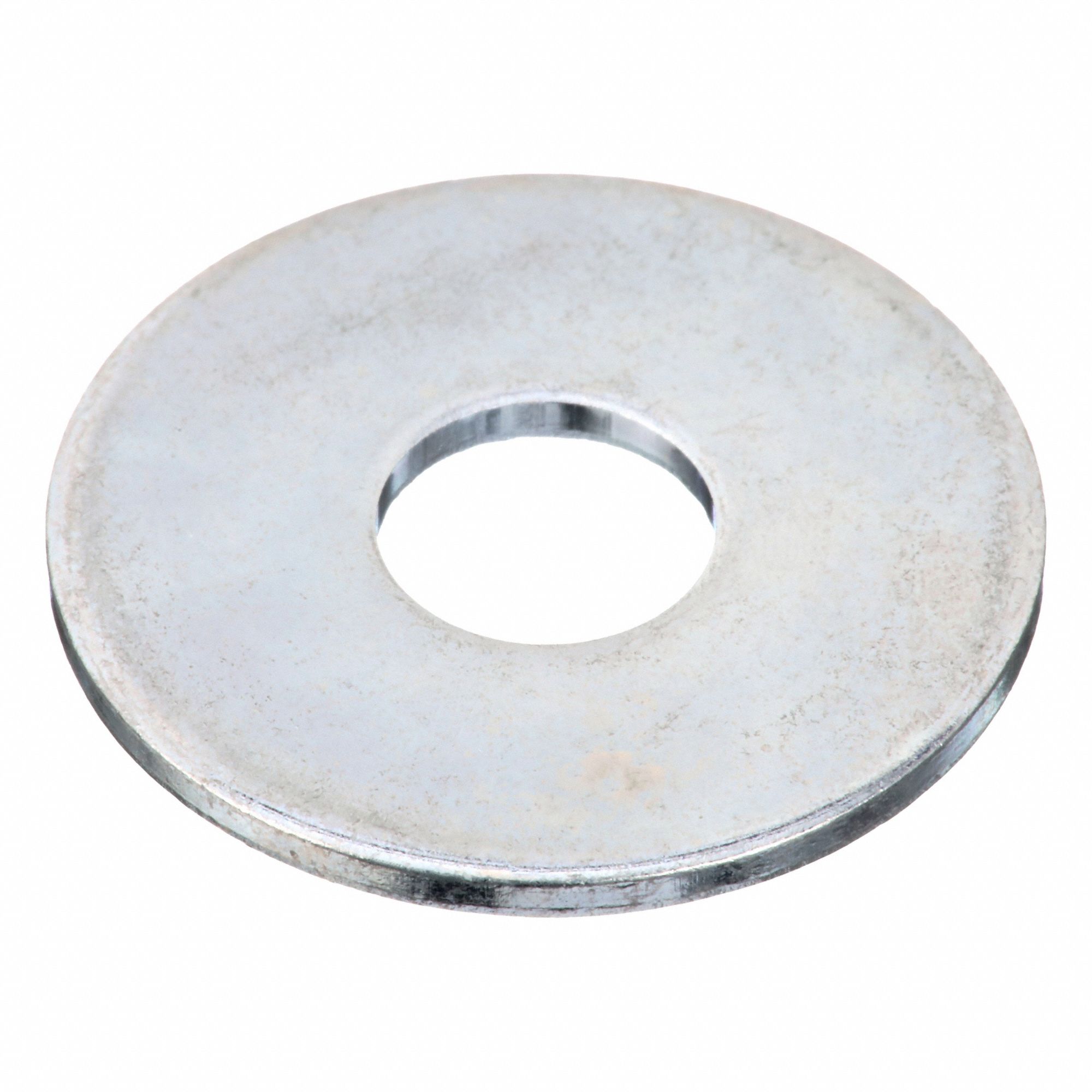 Flat Washer: Zinc Plated, Steel, M8 Screw Sz, 8.4 mm In Dia, 25 mm Out Dia, 1.5 mm Max Thick, 100 PK