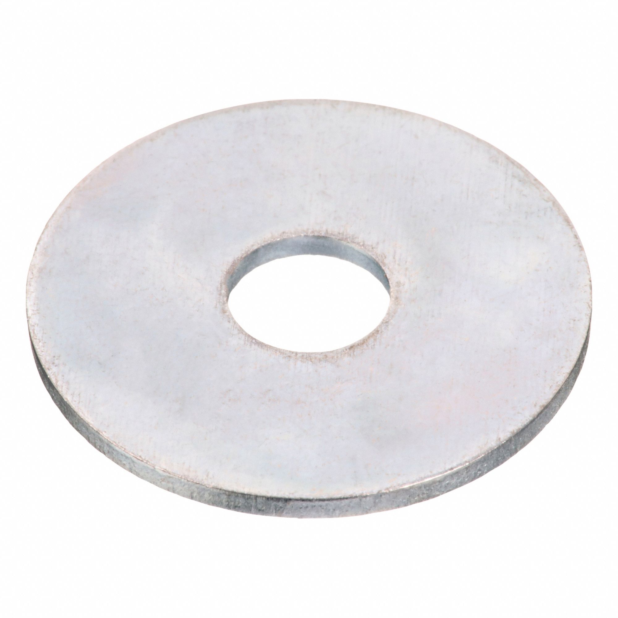 Flat Washer: Zinc Plated, Steel, M8 Screw Sz, 8.4 mm In Dia, 30 mm Out Dia, 1.5 mm Max Thick, 100 PK