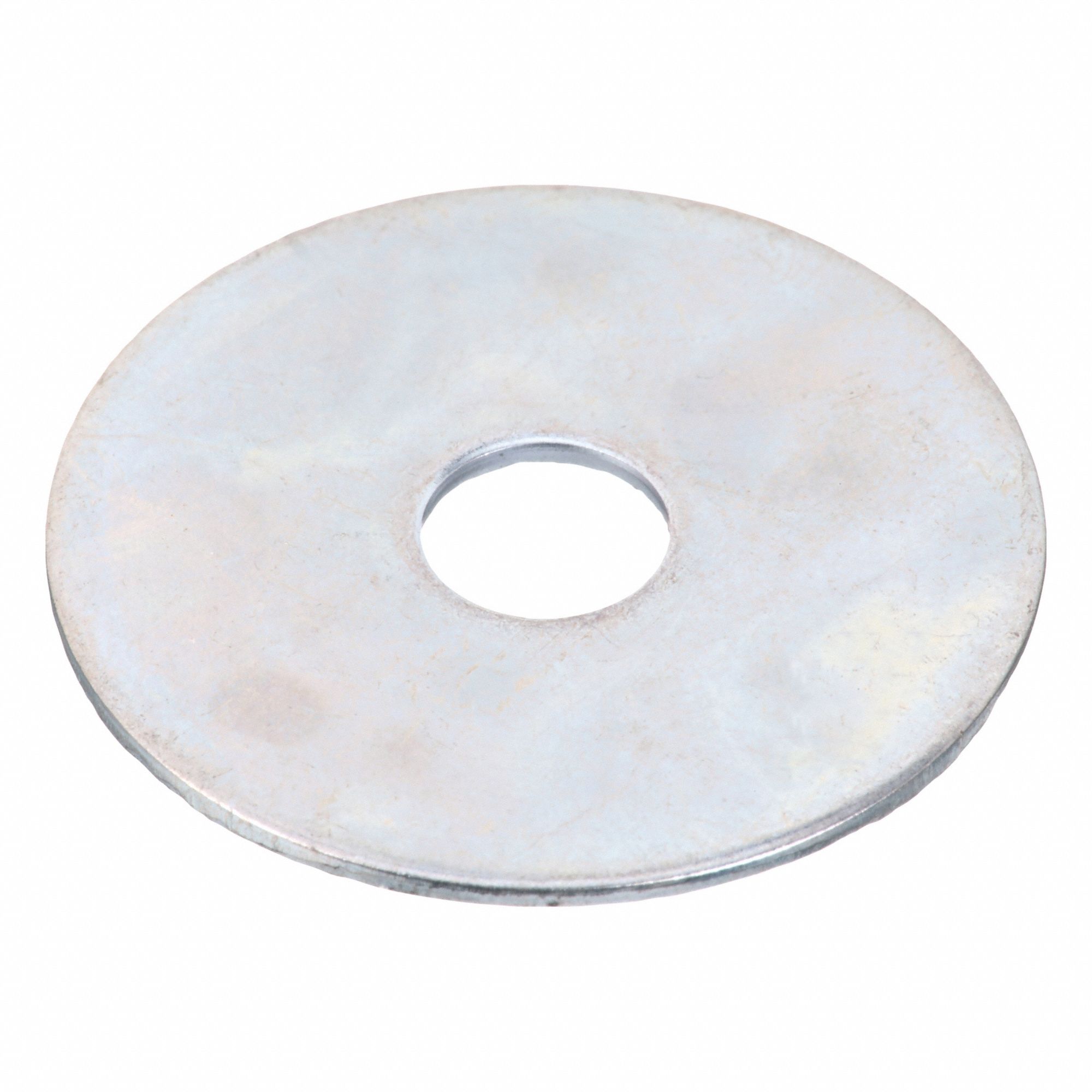 Flat Washer: Zinc Plated, Steel, M8 Screw Sz, 8.4 mm In Dia, 35 mm Out Dia, 1.5 mm Max Thick, 100 PK