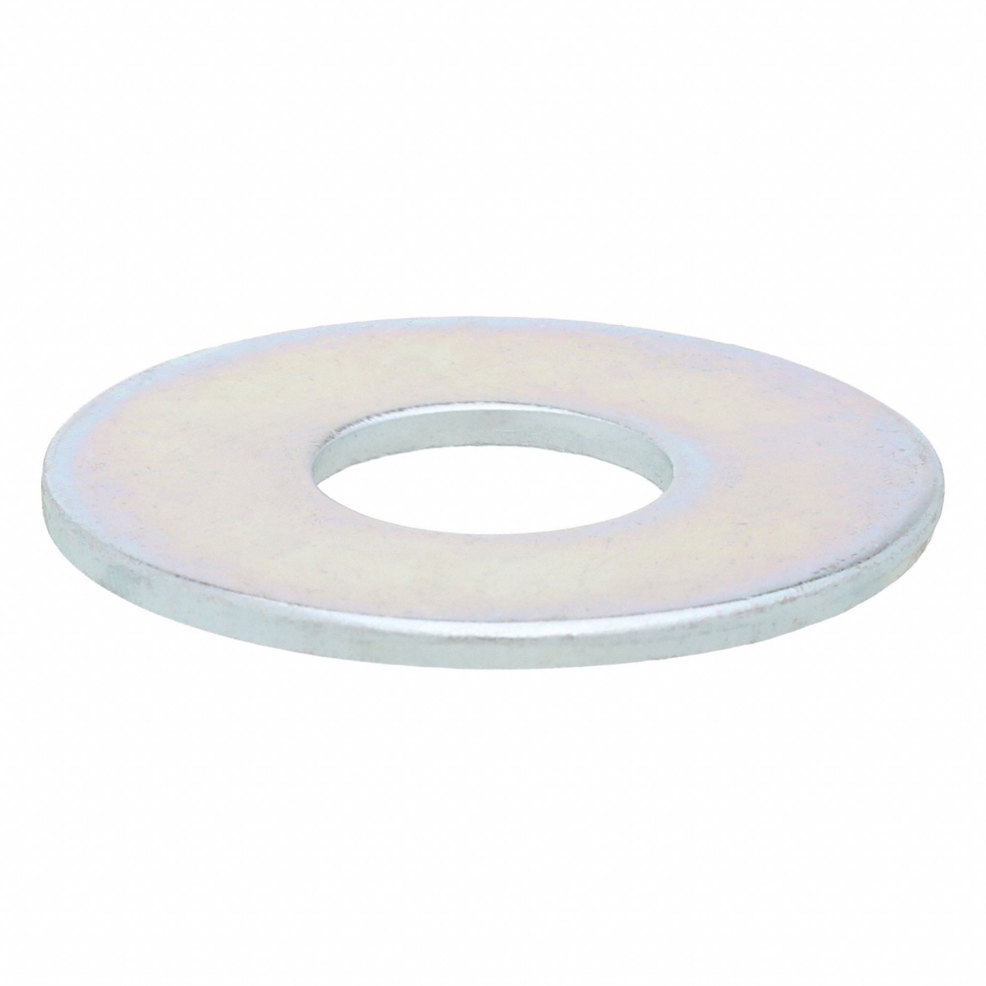 Flat Washer: Zinc Plated, Steel, M12 Screw Sz, 12.5 mm In Dia, 36 mm Out Dia, 2 mm Max Thick, 100 PK