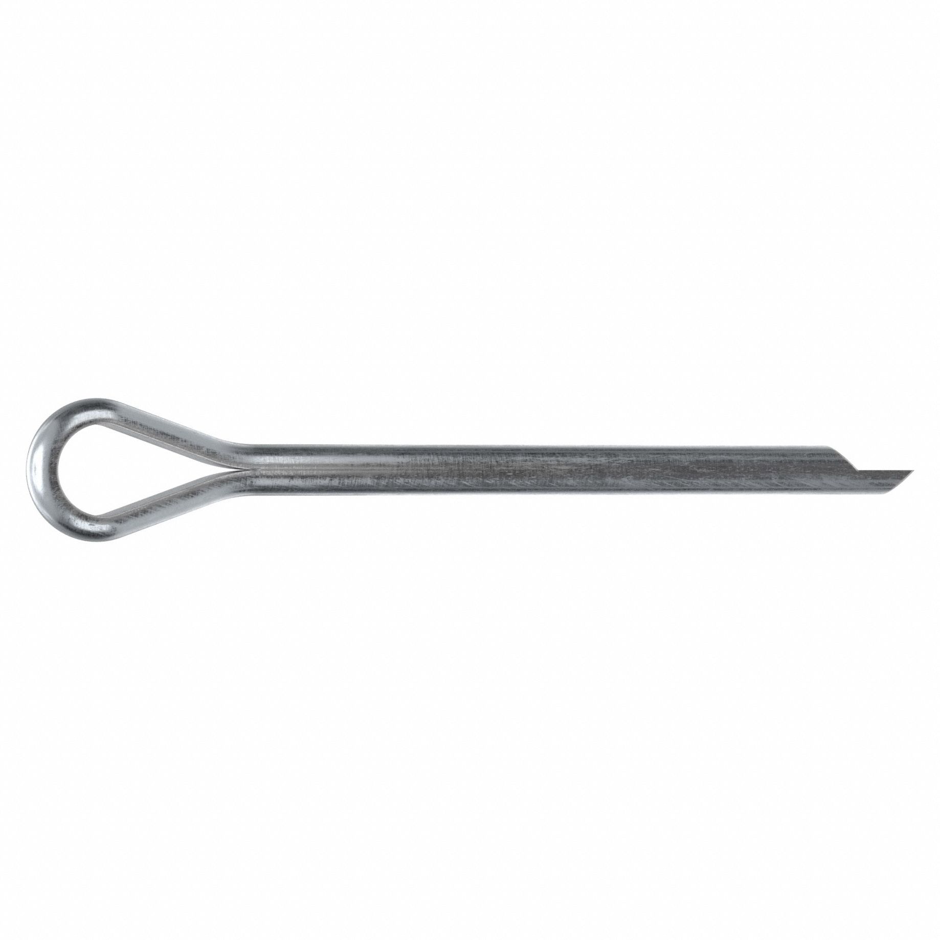 Cotter Pin, 2mm dia, 20mm L, PK100: Extended Prong, Metric, 2 mm Pin Dia, 20 mm Shank Lg, Steel, 100 PK