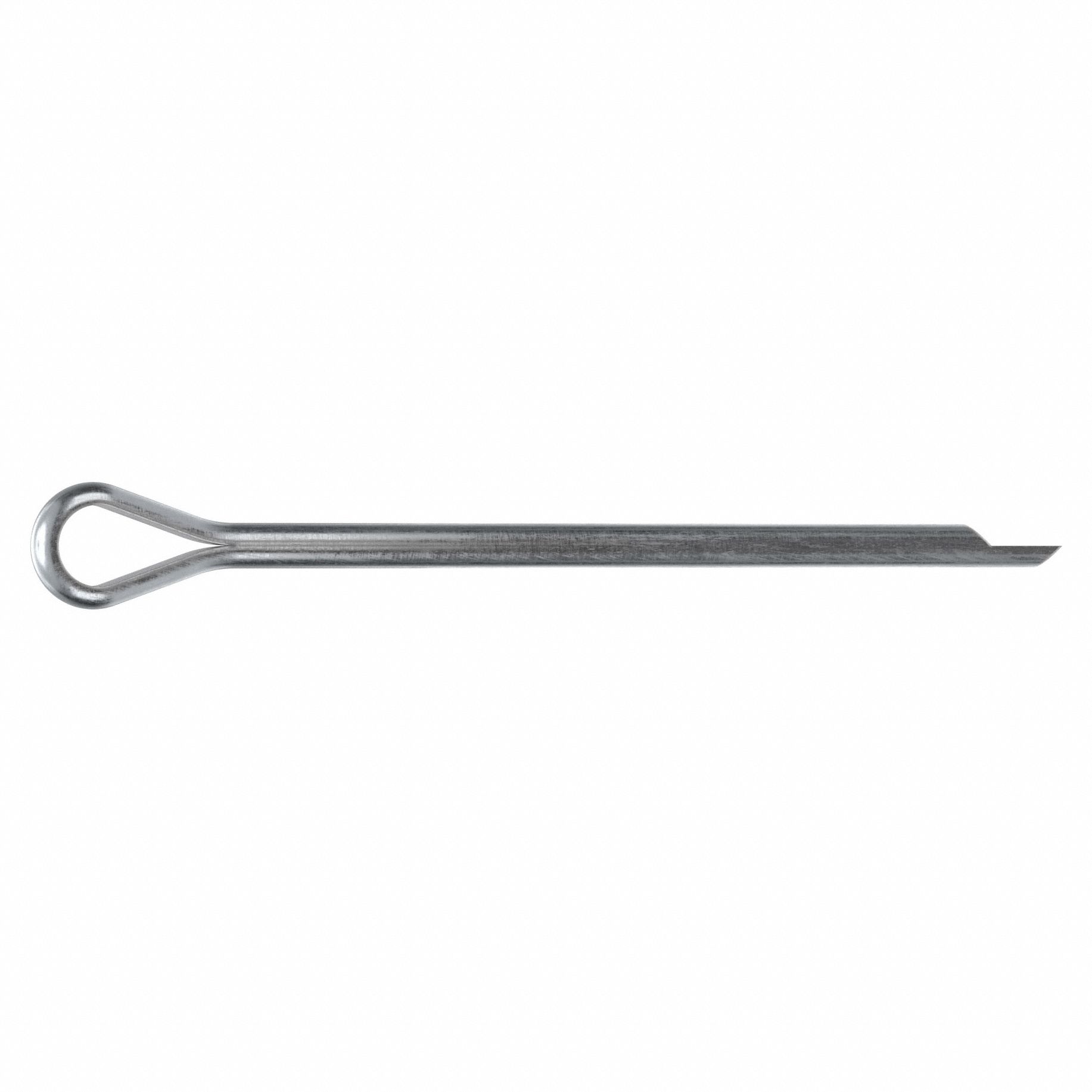 Cotter Pin, 4mm dia, 71mm L, PK100: Extended Prong, Metric, 4 mm Pin Dia, 71 mm Shank Lg, Steel, 100 PK
