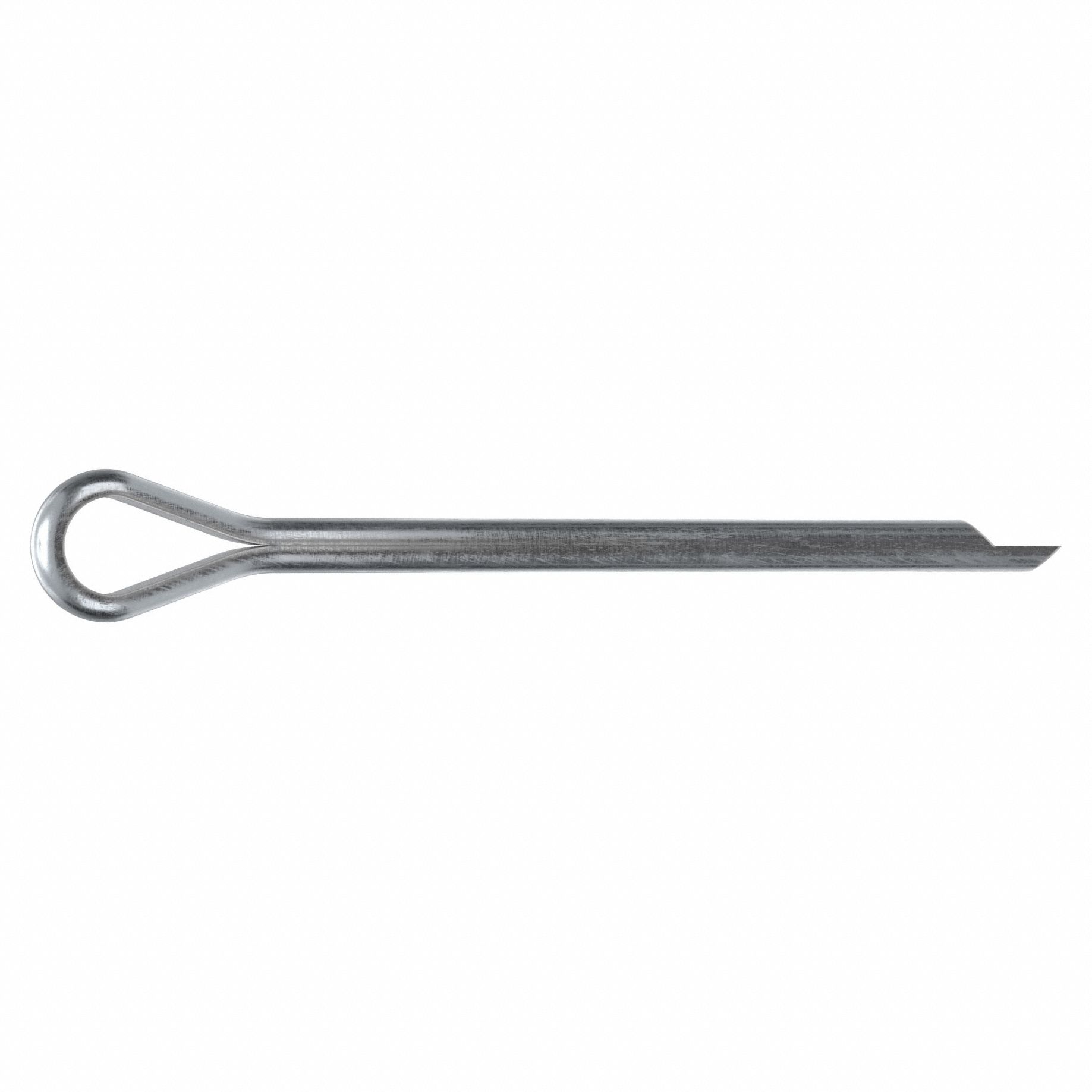 Cotter Pin, 8mm dia, 100mm L, PK50: Extended Prong, Metric, 8 mm Pin Dia, 112 mm Shank Lg, Steel, 50 PK