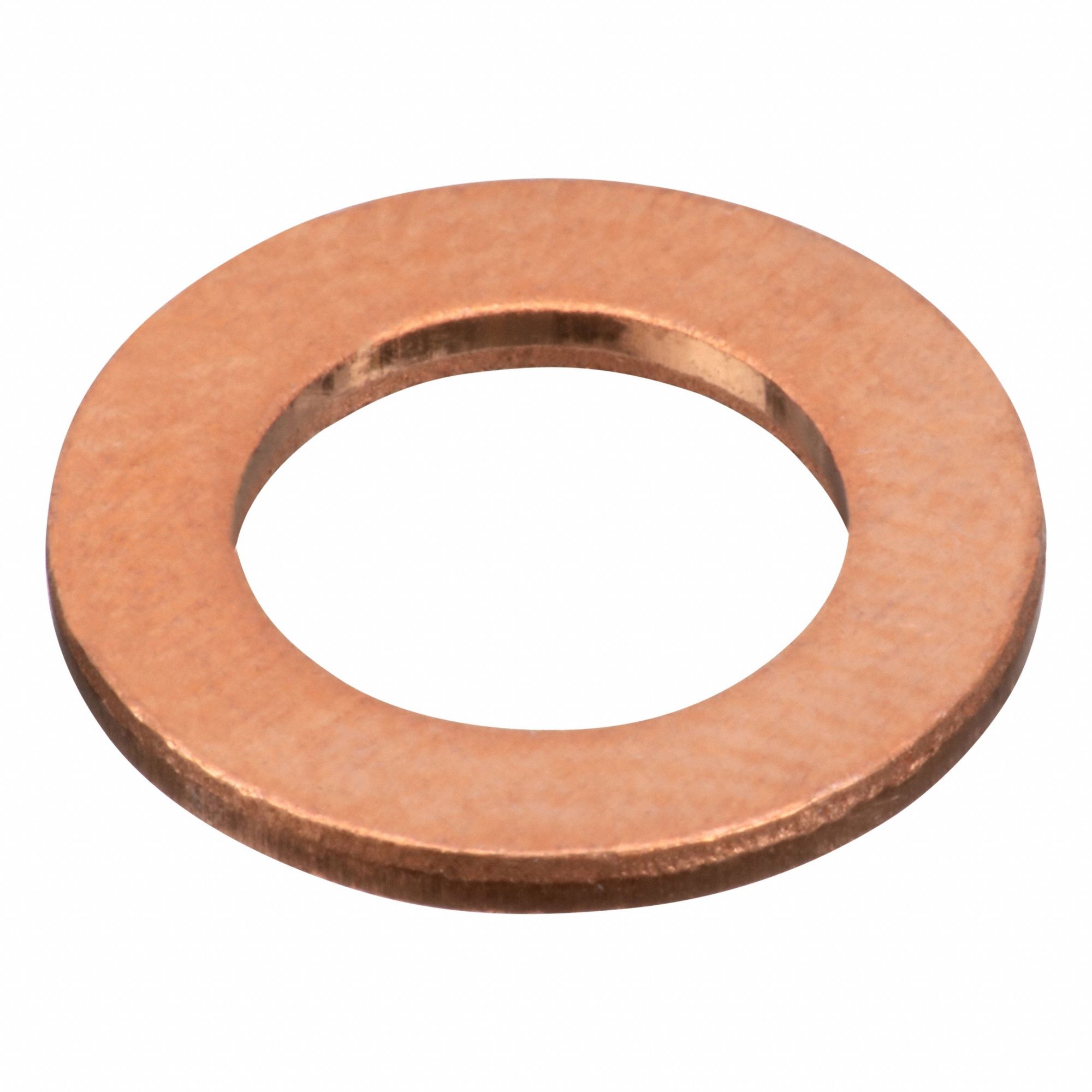 Sealing Washer: M8 Screw Sz, Copper, Copper Seal, 8 mm Inside Dia, 14 mm Outside Dia, Copper, 100 PK