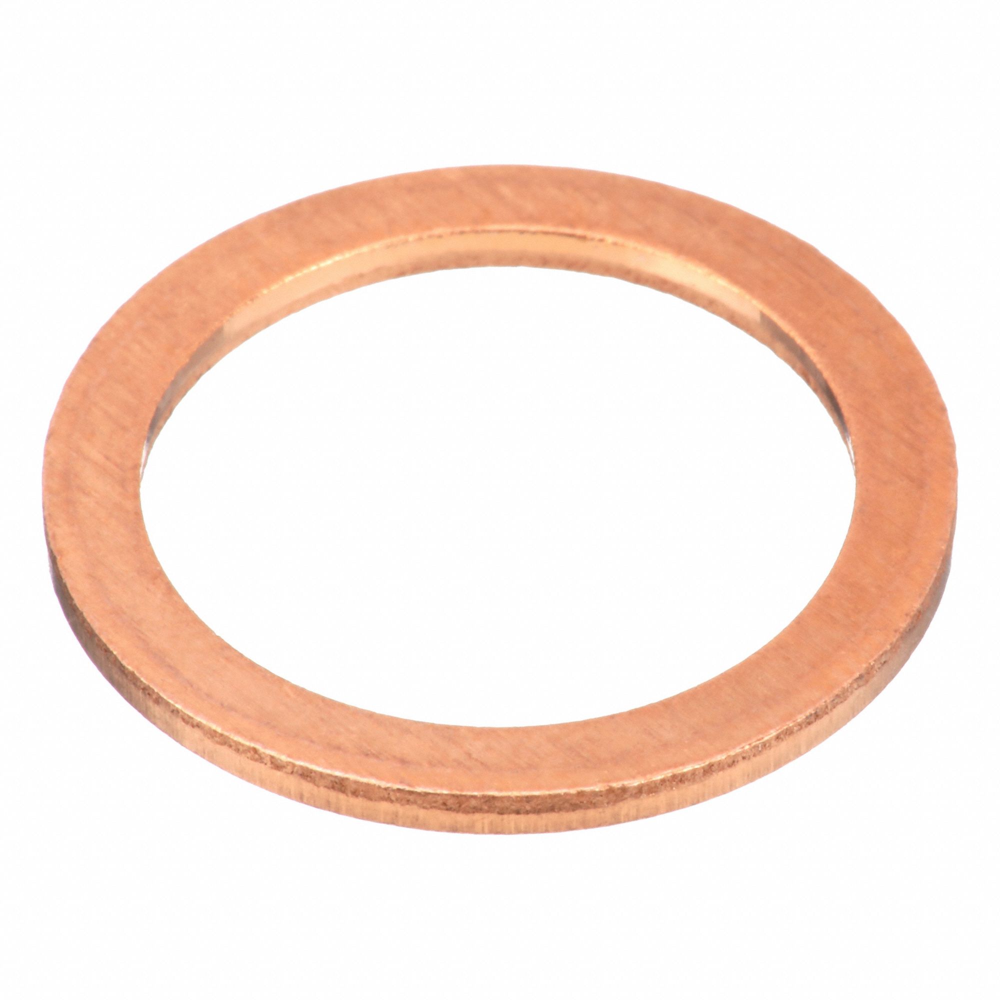 Sealing Washer: M15 Screw Sz, Copper, Copper Seal, 15 mm Inside Dia, 20 mm Outside Dia, 50 PK