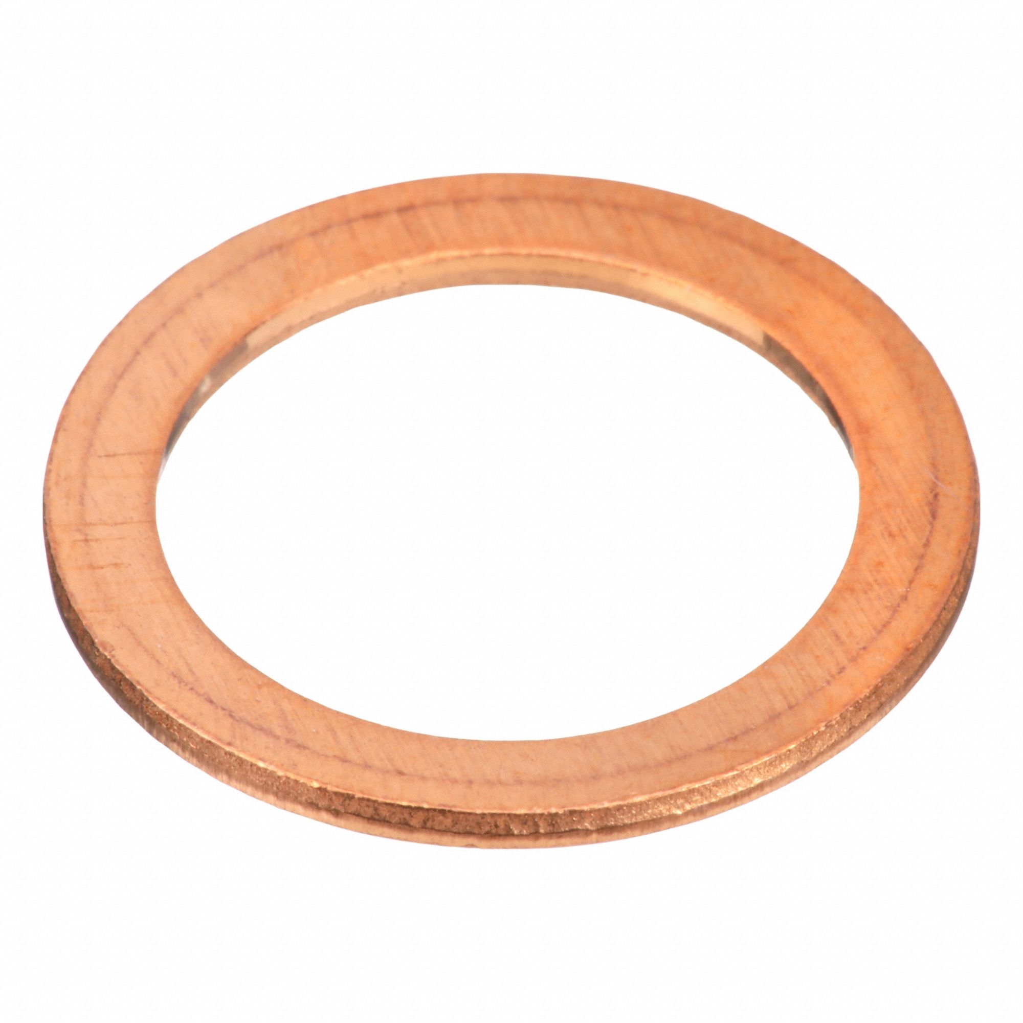 Sealing Washer: M16 Screw Sz, Copper, Copper Seal, 16 mm Inside Dia, 22 mm Outside Dia, 50 PK