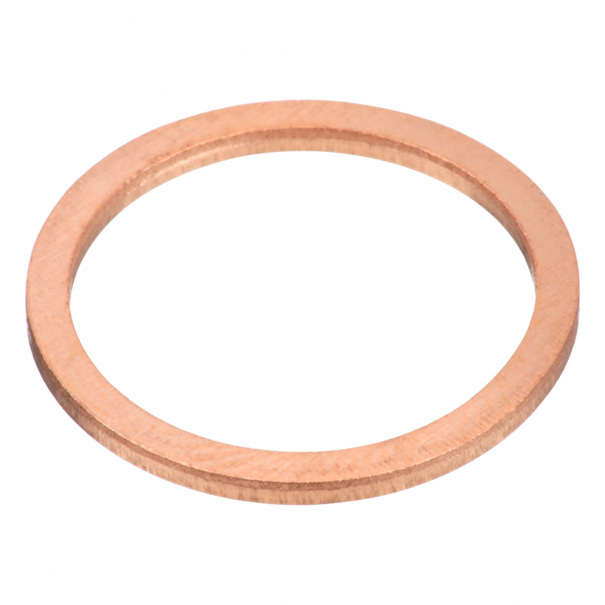 Sealing Washer: M17 Screw Sz, Copper, Copper Seal, 17 mm Inside Dia, 21 mm Outside Dia, 50 PK