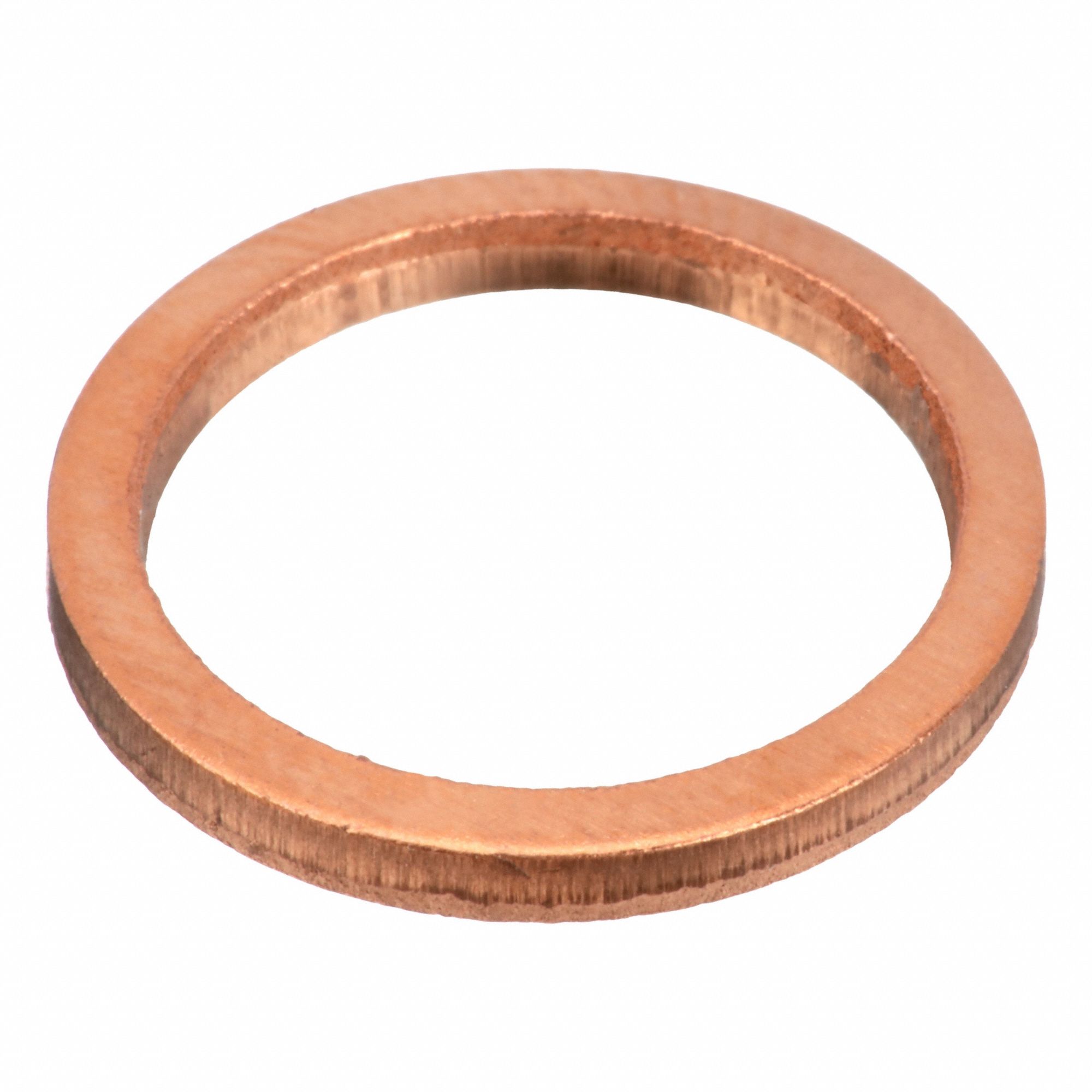 Sealing Washer: M14 Screw Sz, Copper, Copper Seal, 14 mm Inside Dia, 18 mm Outside Dia, 50 PK
