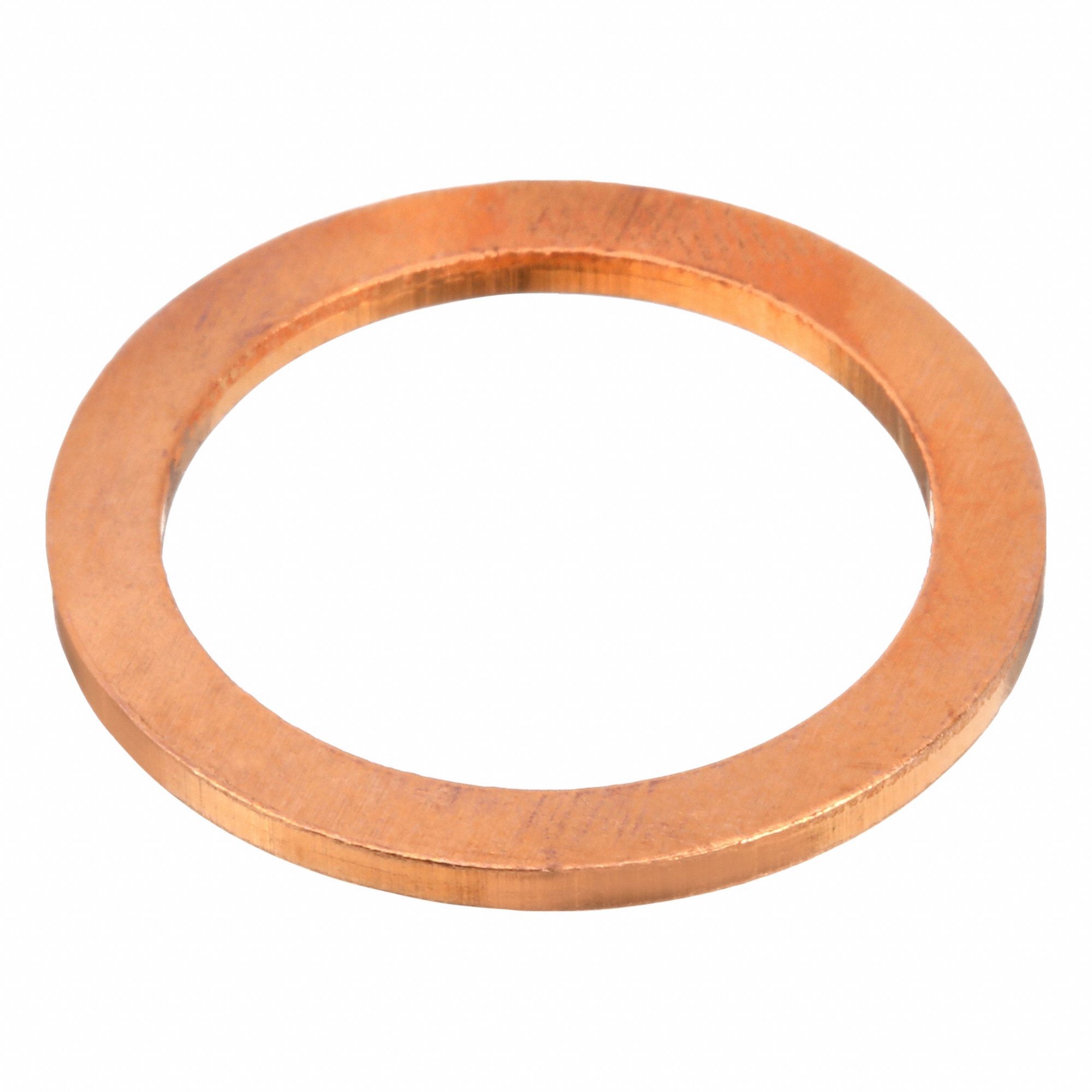Sealing Washer: M21 Screw Sz, Copper, Copper Seal, 21 mm Inside Dia, 28 mm Outside Dia, 25 PK