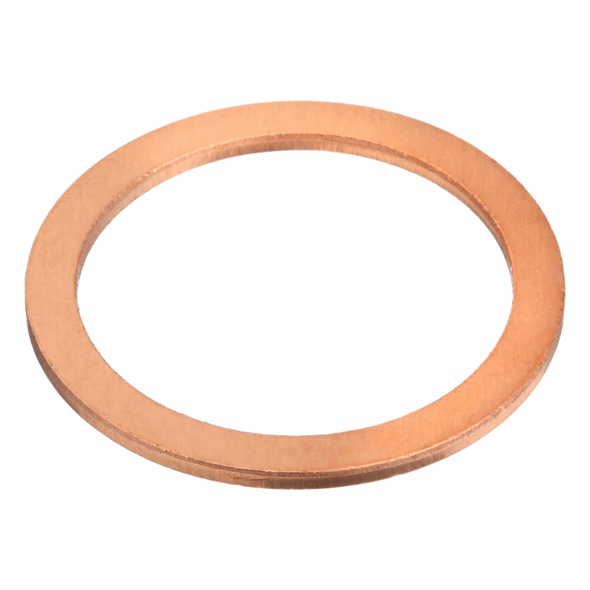 Sealing Washer: M30 Screw Sz, Copper, Copper Seal, 30 mm Inside Dia, 38 mm Outside Dia, 10 PK