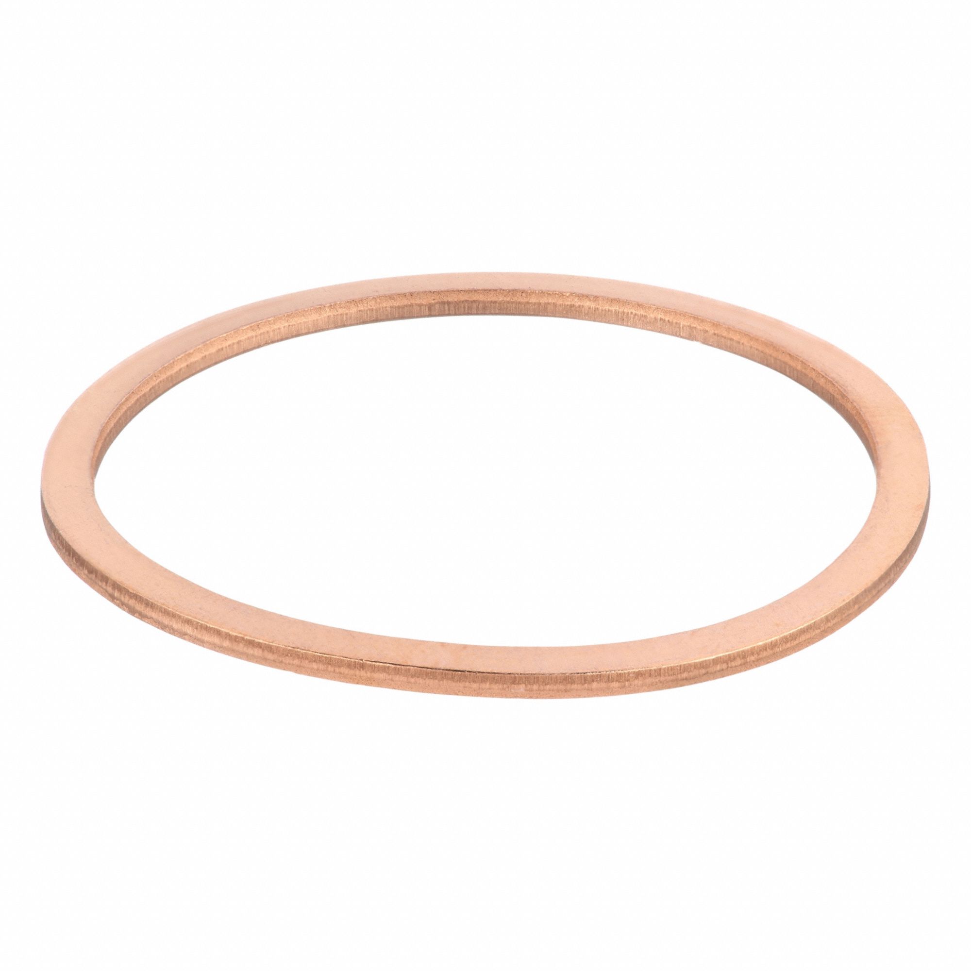 Sealing Washer: M45 Screw Sz, Copper, Copper Seal, 45 mm Inside Dia, 52 mm Outside Dia, 10 PK