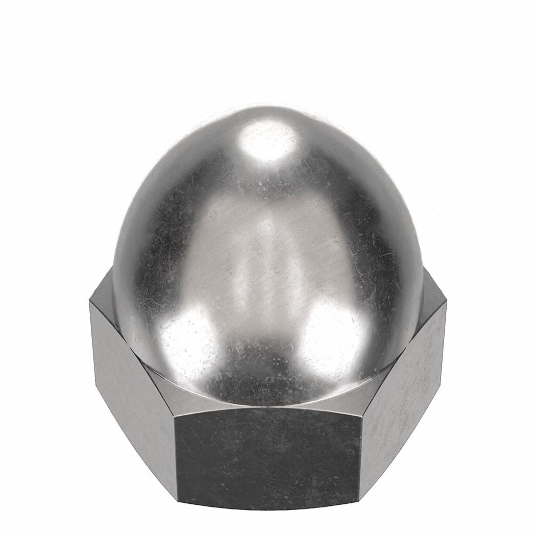 ÉCROU À CAPUCHON HAUTE COURONNE,M6-1,00,UNI,INOX 18-8,12MM H,100PQ