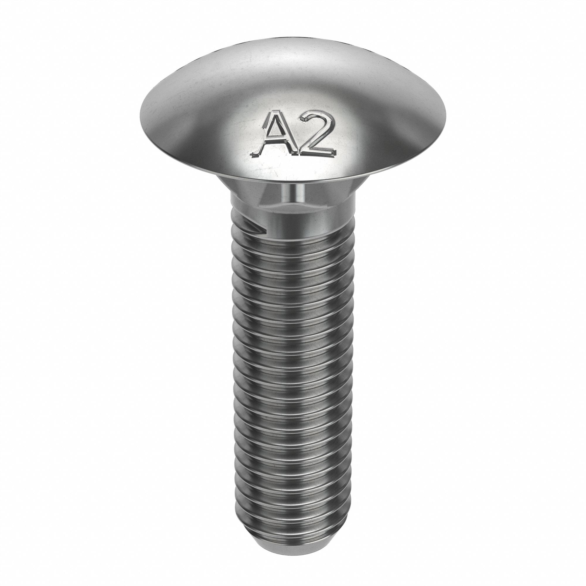 CARRIAGE BOLT, SQUARE, STAINLESS STEEL, A2, PLAIN, M10-1.50 THREAD, 50MM L, METRIC, 25 PK