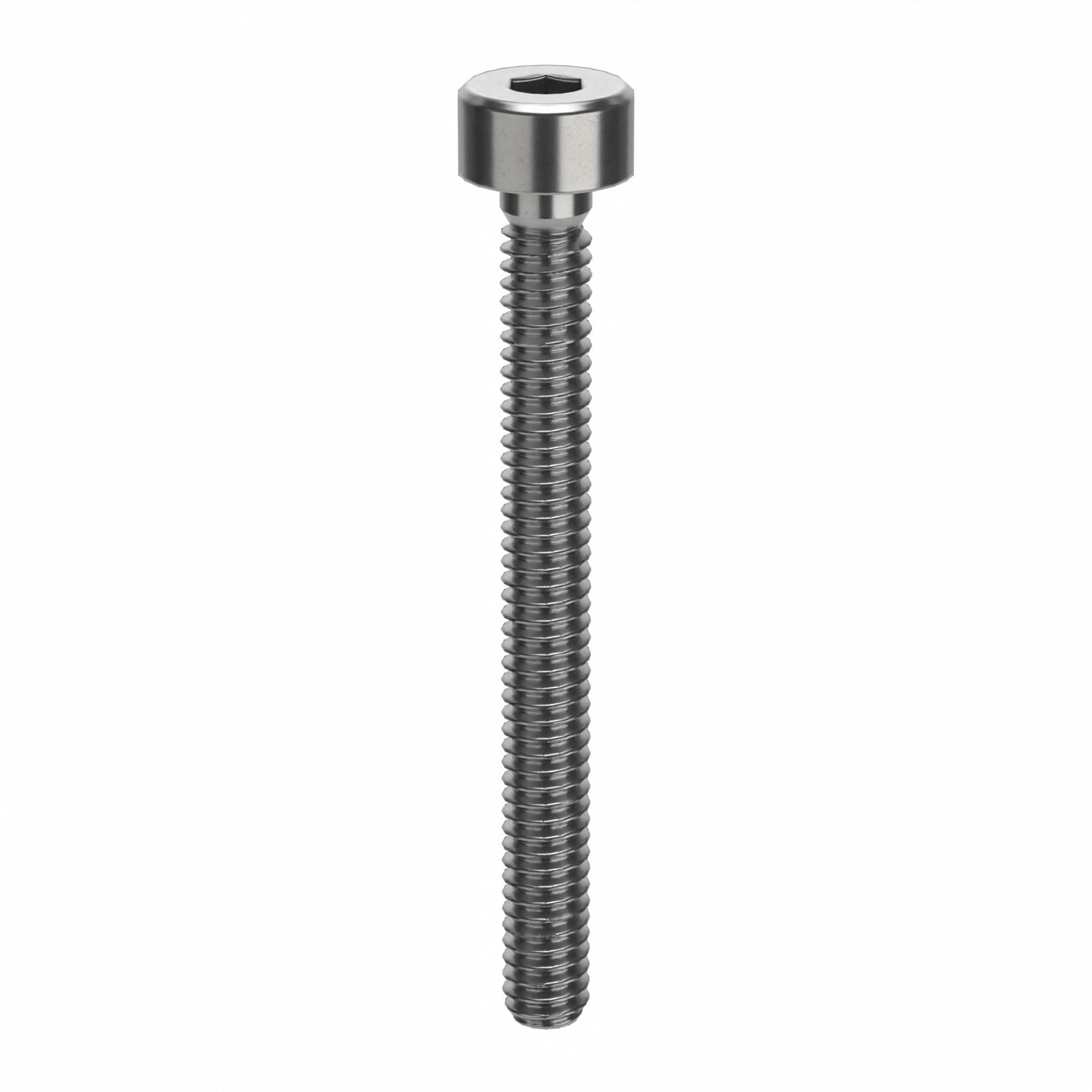 Socket Head Cap Screw: M2x0.40 Thread Size, 20 mm Lg, Std, Plain, Stainless Steel, 316, 50 PK