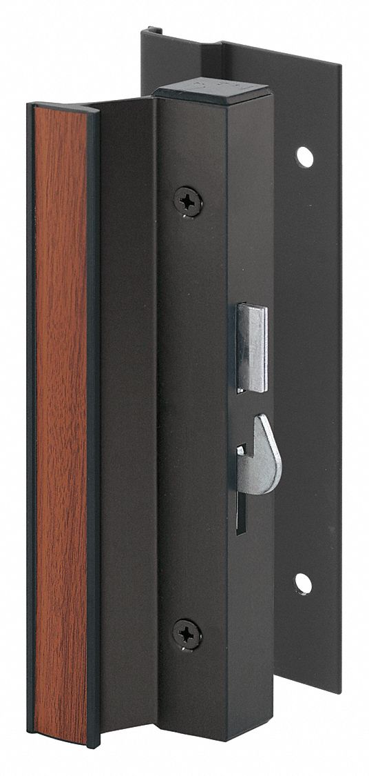Sliding Door Lock: 2 1/8 in Lg, 2 5/8 in Wd, 7 1/8 in Ht