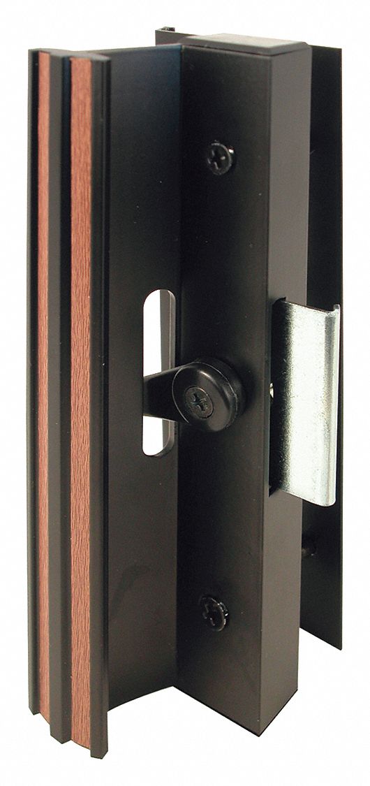 Sliding Door Lock: 2 in Lg, 3/4 in Wd, 7 3/8 in Ht