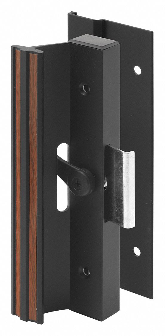 Sliding Door Lock: 2 in Lg, 2 in Wd, 6 in Ht