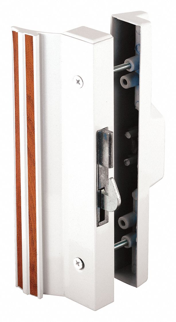 Sliding Door Lock: 2 1/2 in Lg, 3/4 in Wd, 7 3/16 in Ht