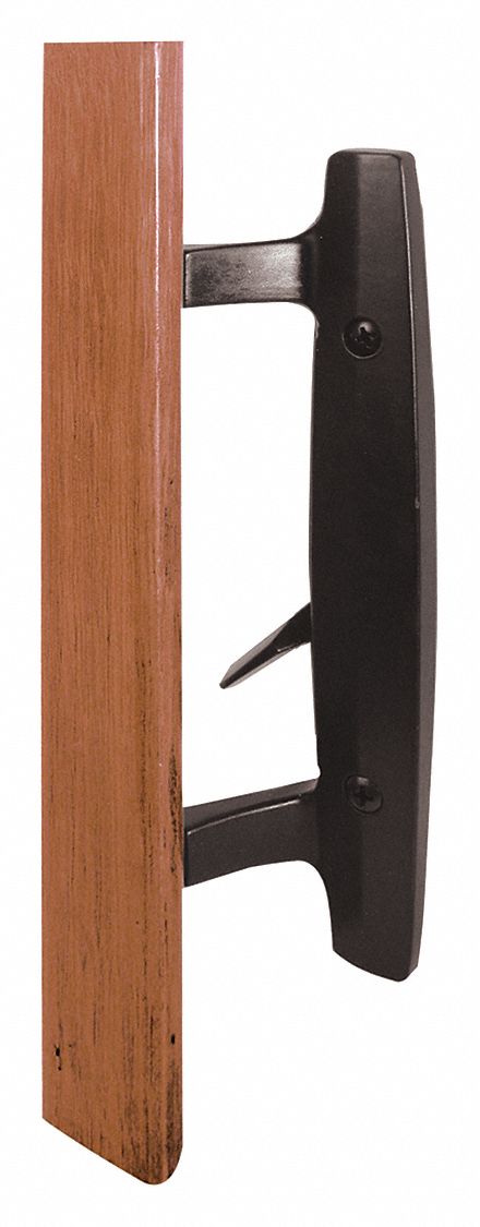 Sliding Door Lock: 1 13/16 in Lg, 2 1/8 in Wd, 9 in Ht