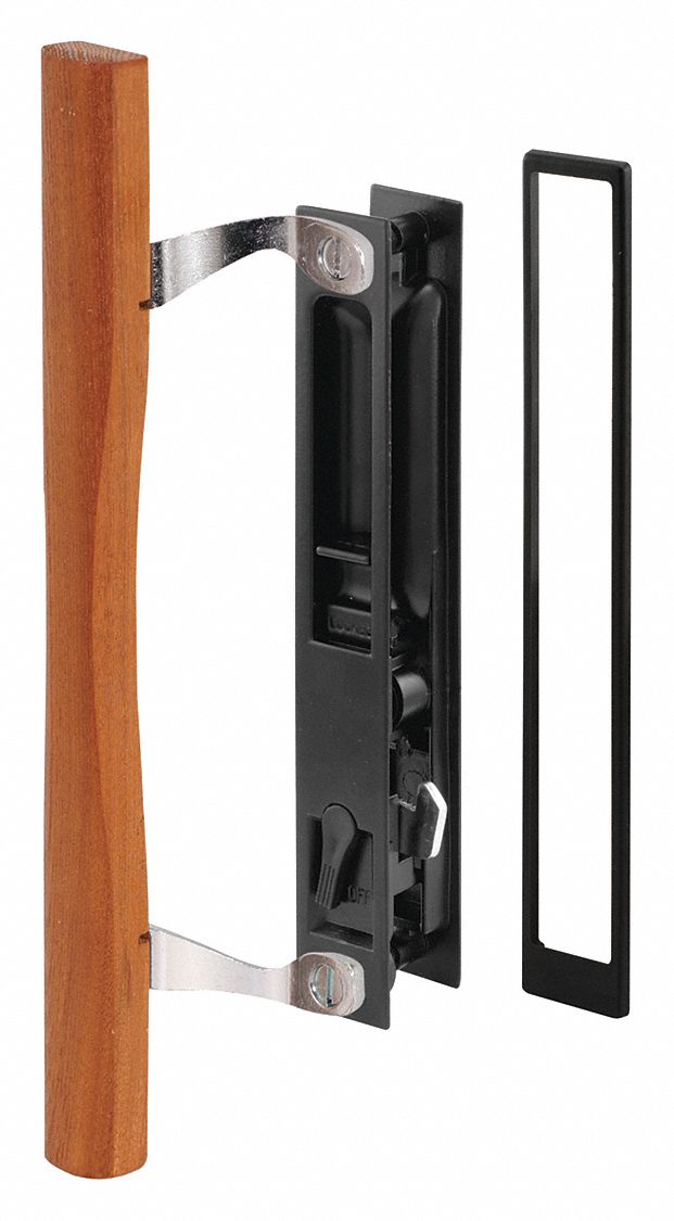 Sliding Door Lock: 7/8 in Lg, 2 in Wd, 10 in Ht