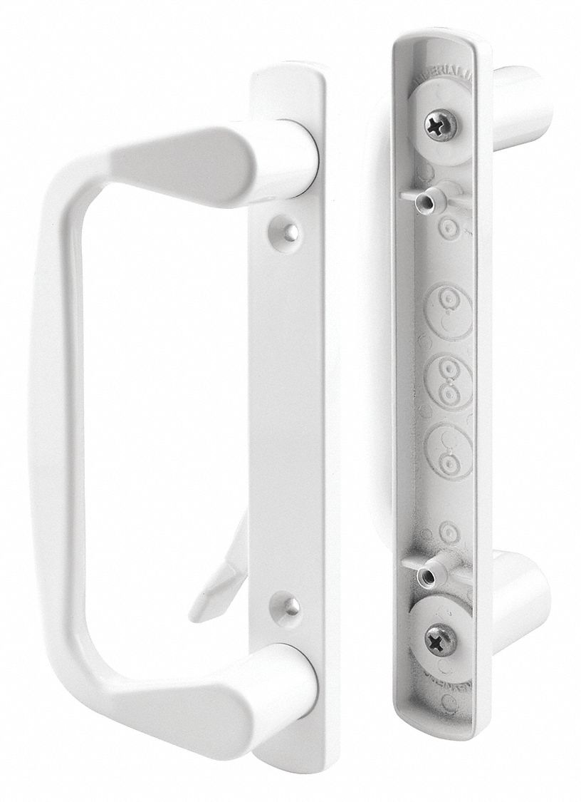Sliding Door Lock: 2 in Lg, 1 in Wd, 7 1/2 in Ht