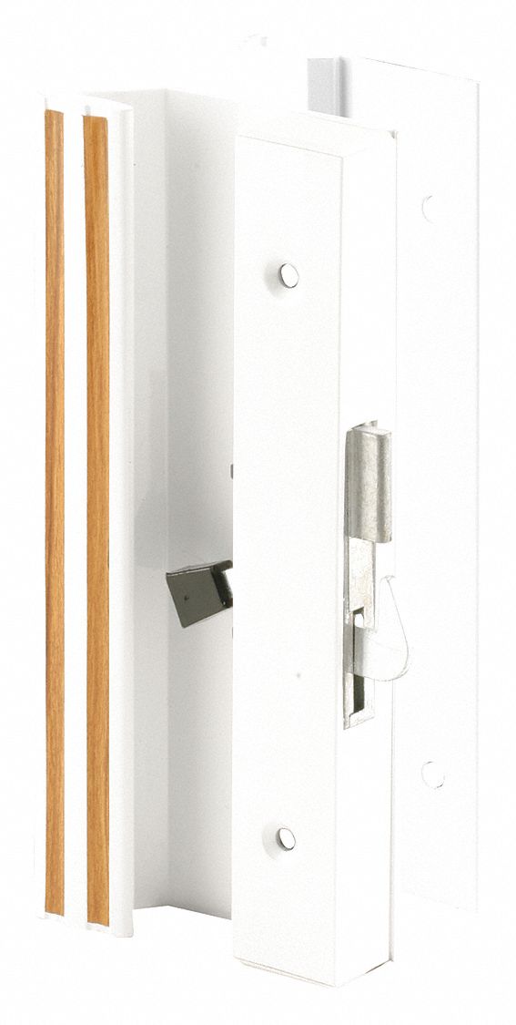 Sliding Door Lock: 2 1/2 in Lg, 7/8 in Wd, 7 5/16 in Ht