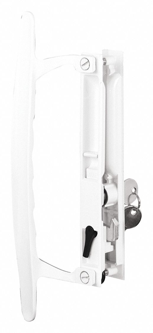 Sliding Door Lock: 2 in Lg, 2 in Wd, 9 in Ht