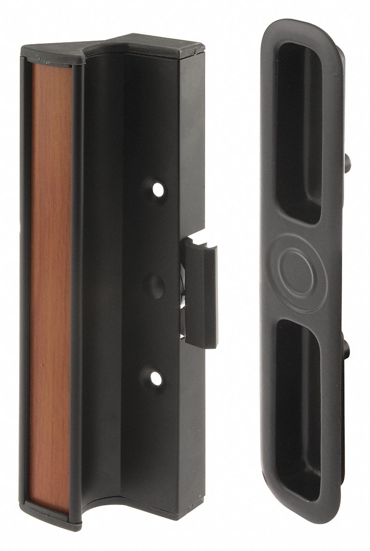 Sliding Door Lock: 2 1/8 in Lg, 3/4 in Wd, 7 1/4 in Ht