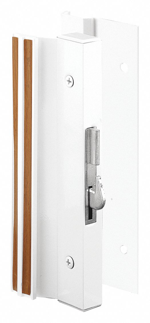 Sliding Door Lock: 2 1/2 in Lg, 1 1/8 in Wd, 7 3/16 in Ht