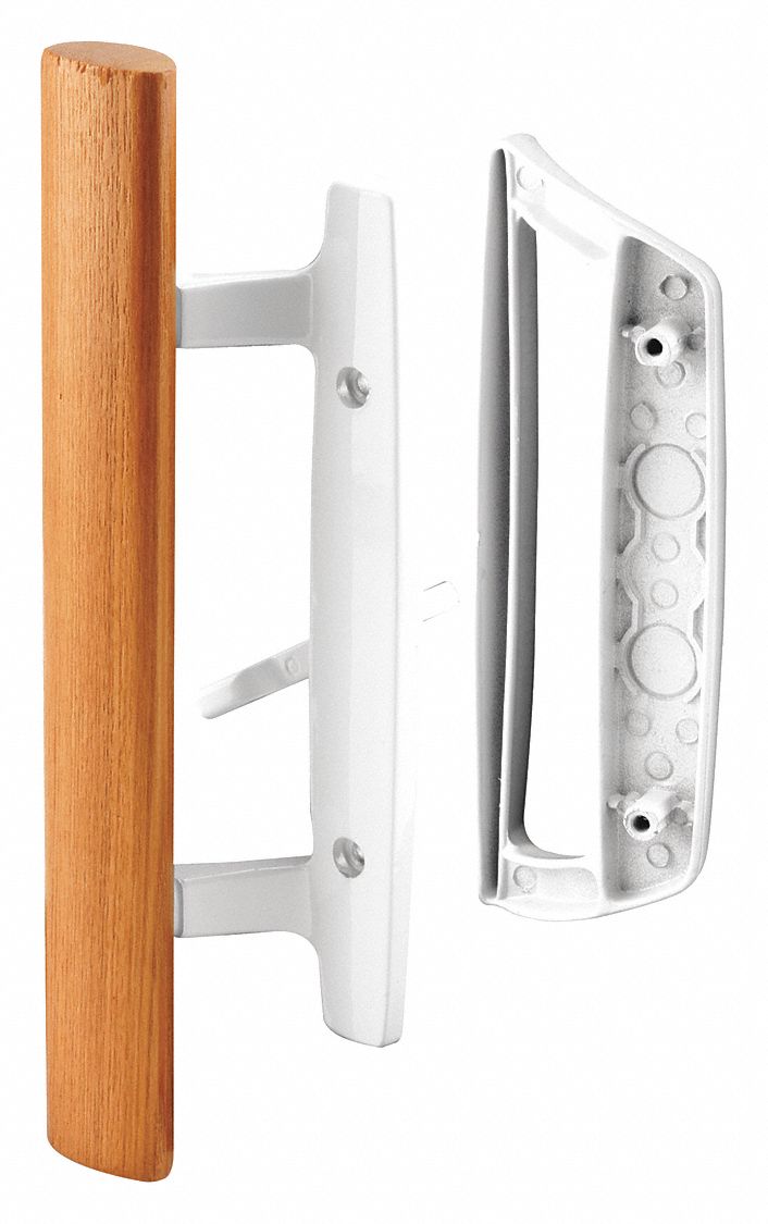Sliding Door Lock: 1 13/16 in Lg, 2 1/8 in Wd, 9 in Ht
