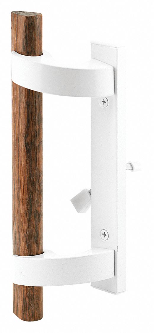 Sliding Door Lock: 2 3/8 in Lg, 2 3/8 in Wd, 9 in Ht