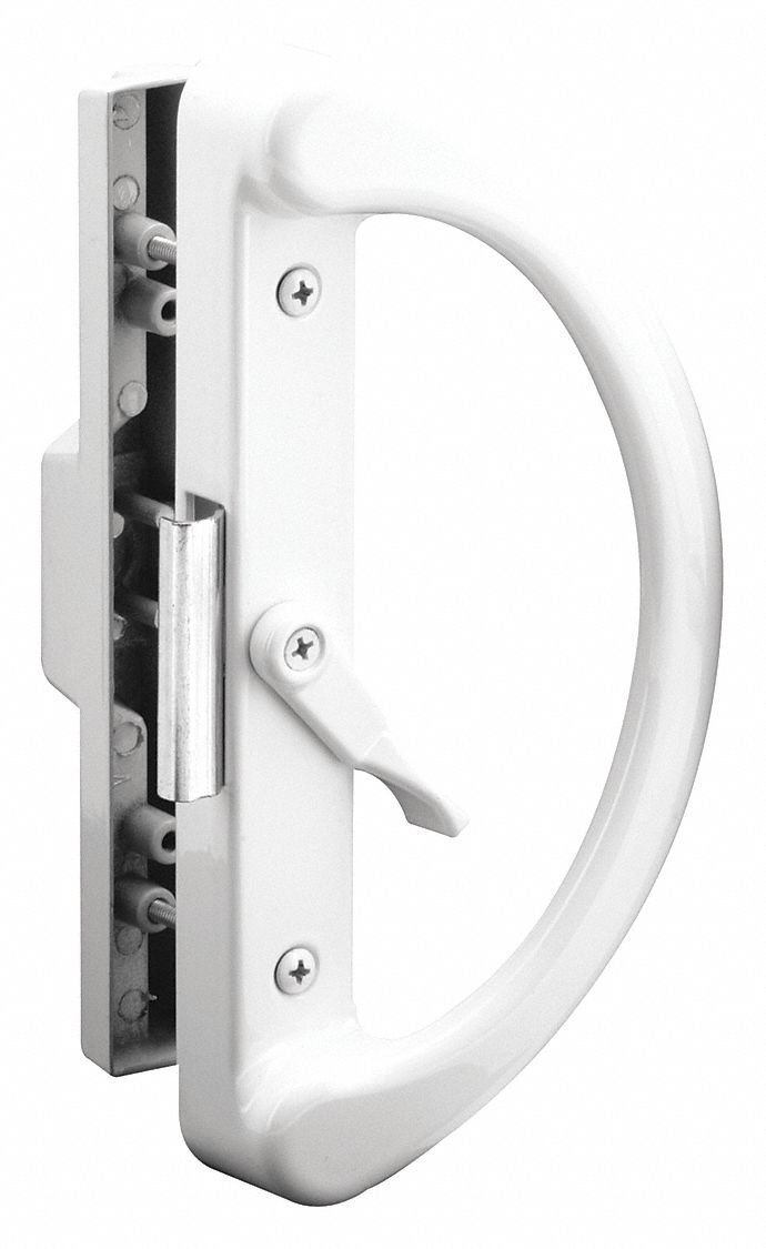 Sliding Door Lock: 8 1/4 in Lg, 2 in Wd, 1 7/8 in Ht