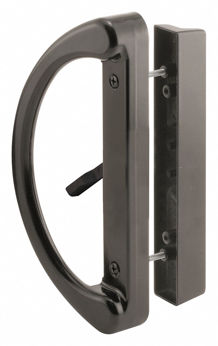 PRIMELINE Patio Door Handle Set, Dull 54FY13C 1224 Grainger