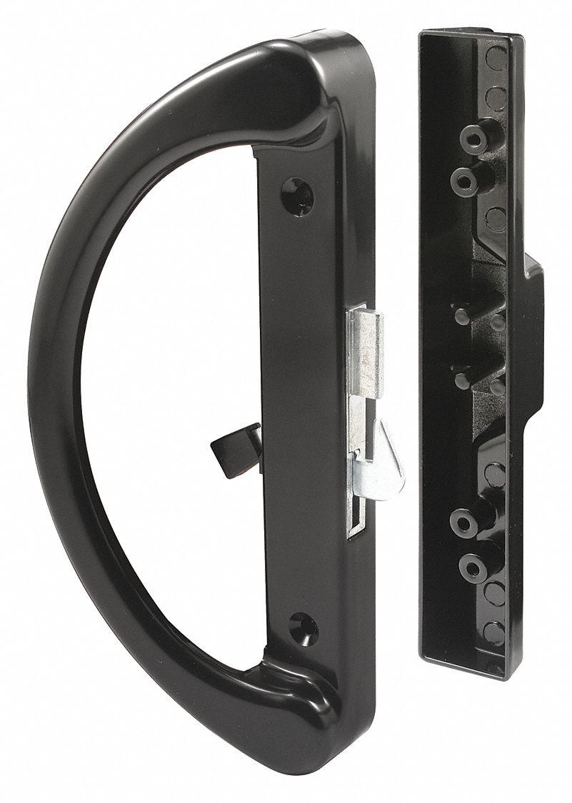 Sliding Door Lock: 2 in Lg, 1 1/8 in Wd, 8 1/4 in Ht