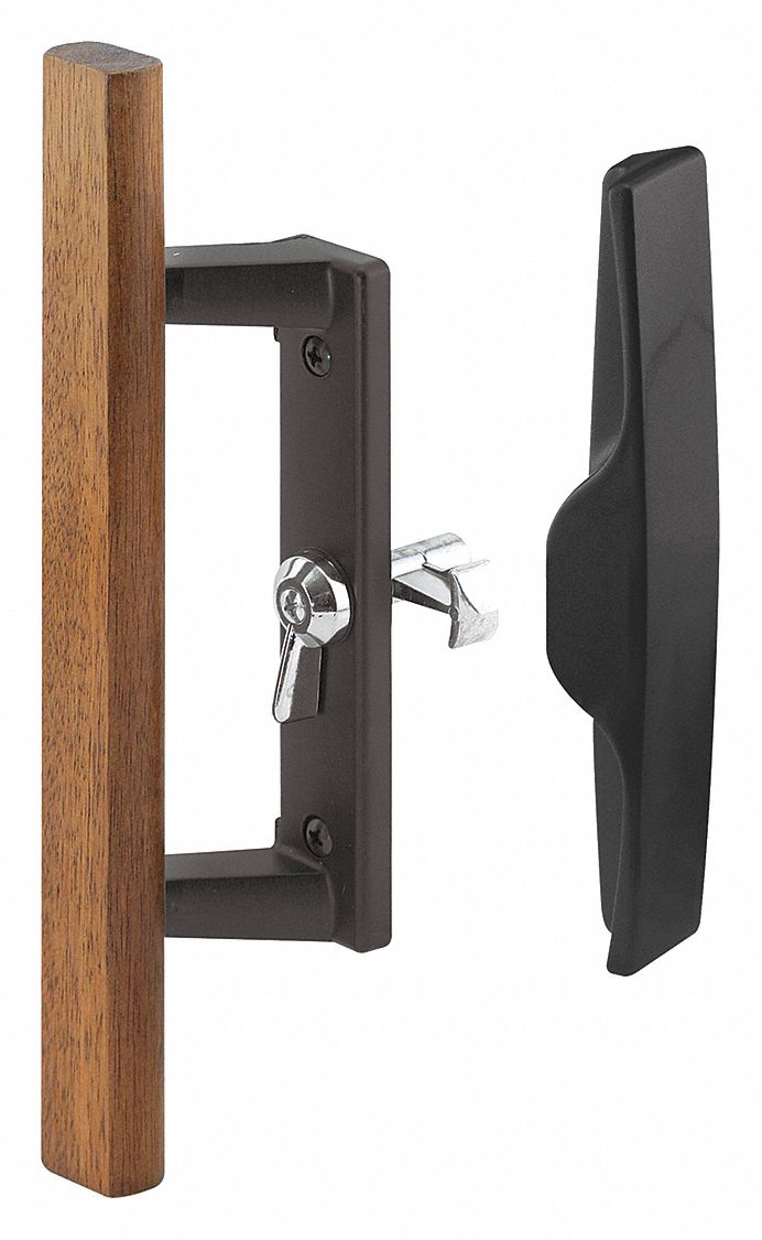 Sliding Door Lock: 2 1/8 in Lg, 2 in Wd, 9 in Ht