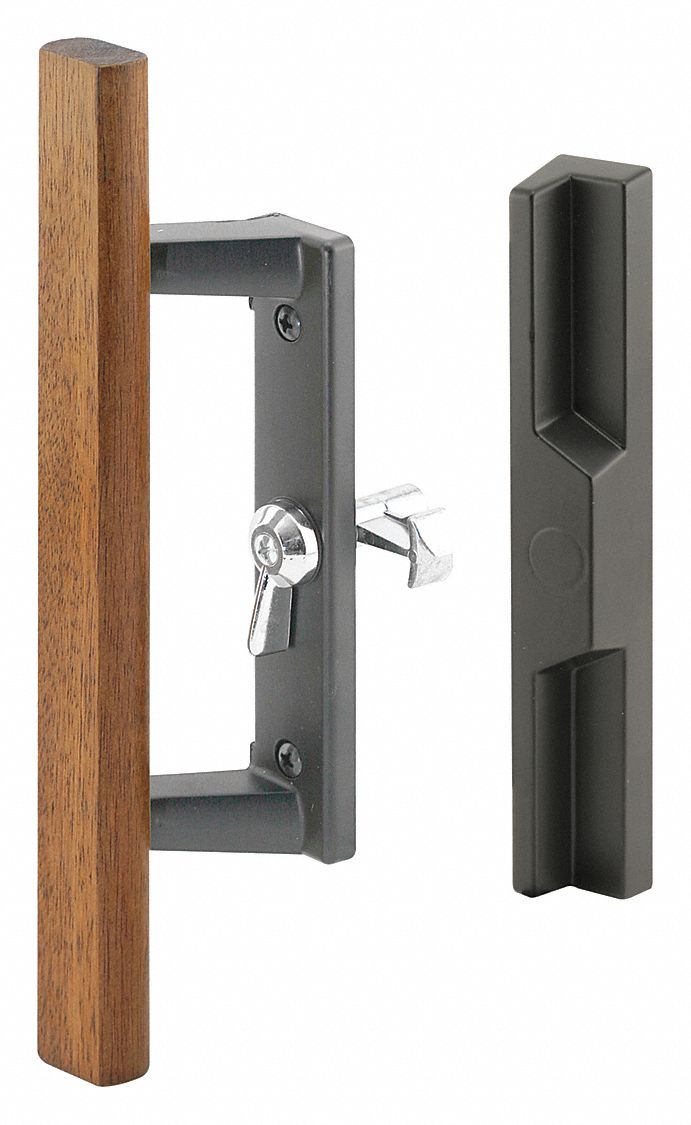 Sliding Door Lock: 2 1/8 in Lg, 2 in Wd, 9 in Ht
