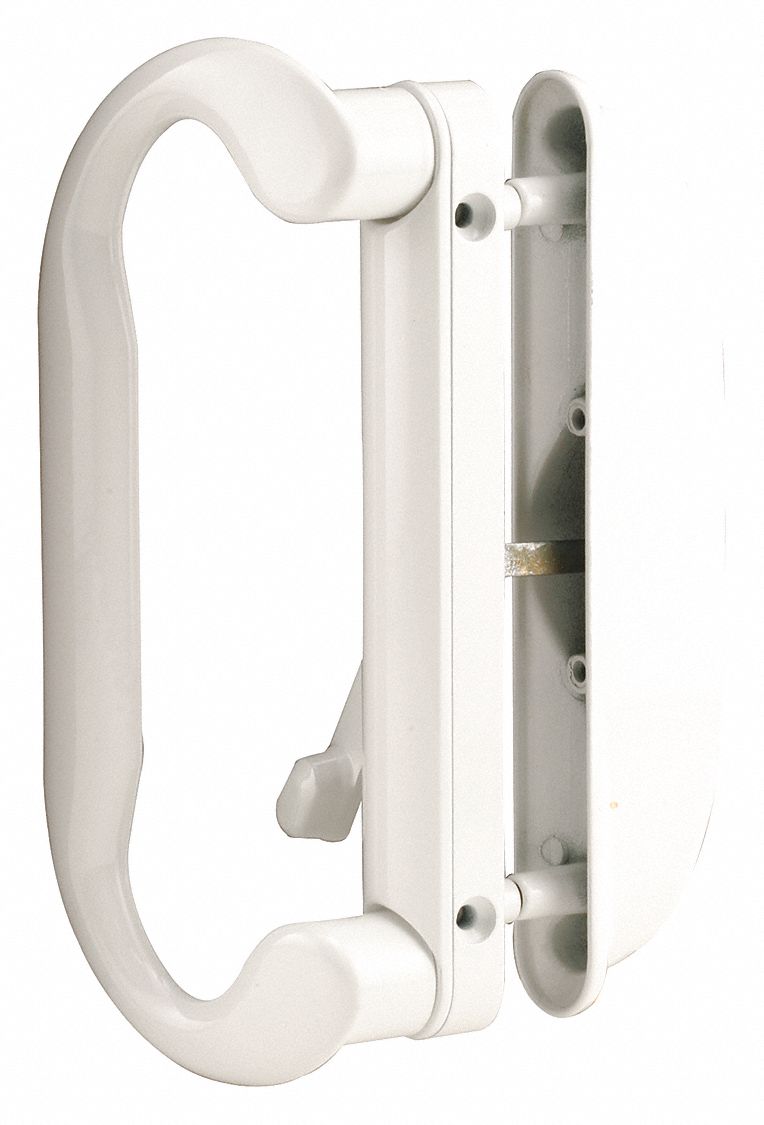 Sliding Door Lock: 1 3/4 in Lg, 1 3/4 in Wd, 7 5/16 in Ht