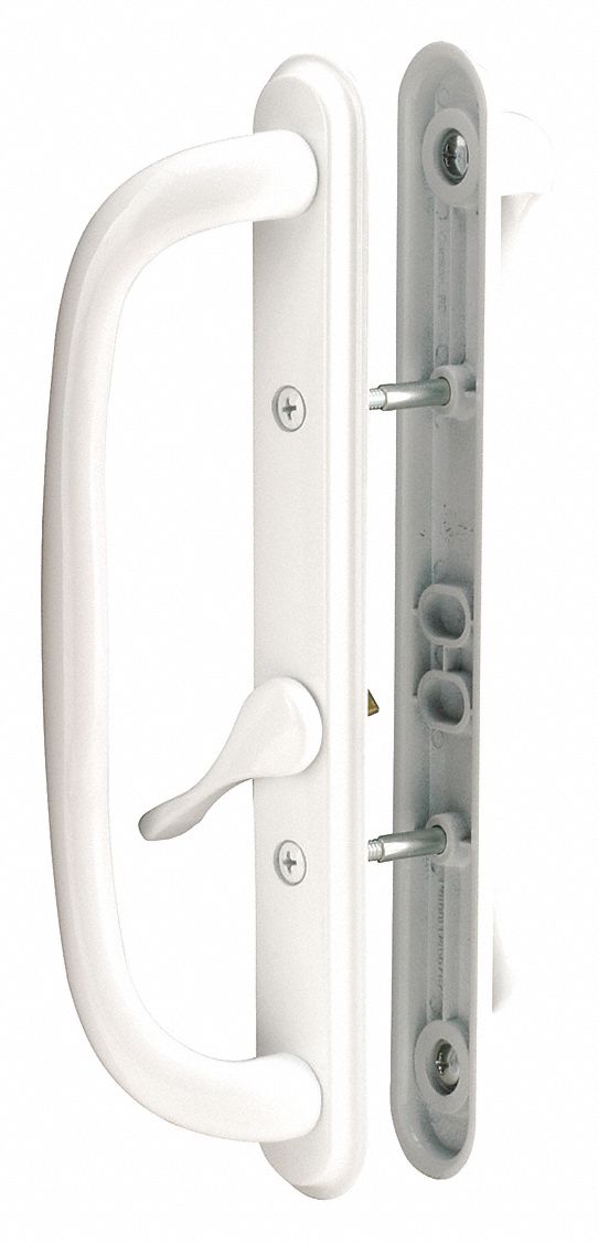 Sliding Door Lock: 1 5/8 in Lg, 1 5/8 in Wd, 10 in Ht