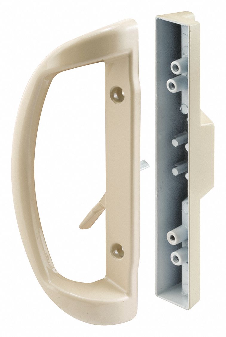 Sliding Door Lock: 1 7/8 in Lg, 1 7/8 in Wd, 8 in Ht