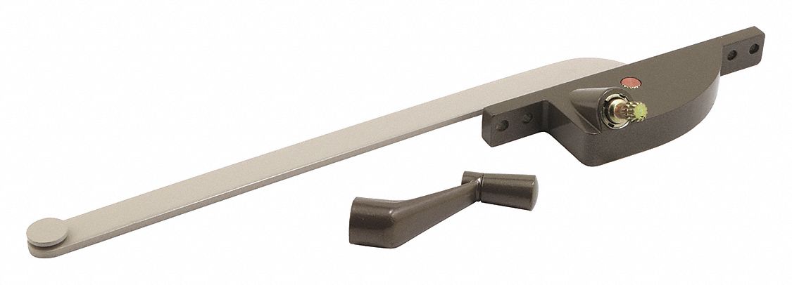 Window Operator: Crank, Handle Included, Right-Hand, Frame, Bronze, 4 3/4 in Base Lg