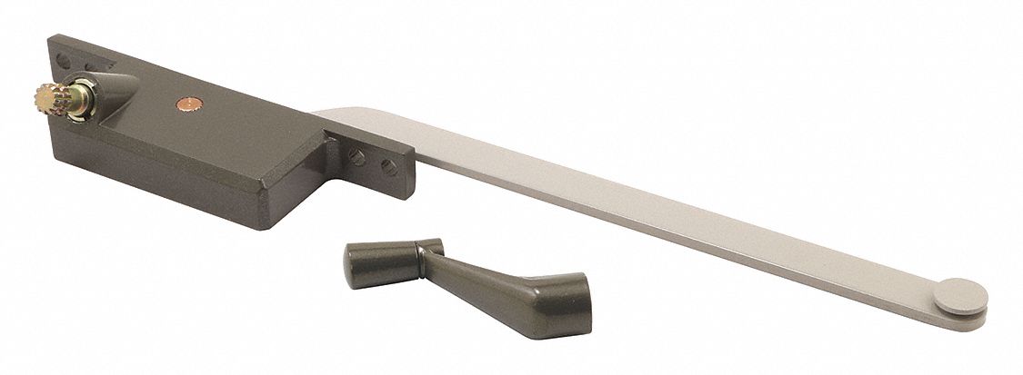 Window Operator: Crank, Handle Included, Left-Hand, Frame, Bronze, 4 3/4 in Base Lg