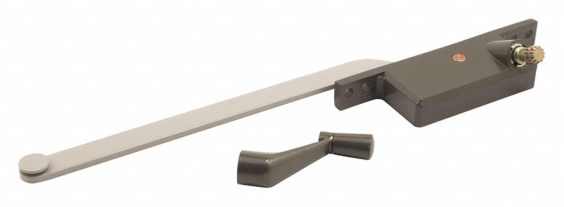 Window Operator: Crank, Handle Included, Right-Hand, Frame, Bronze, 4 3/4 in Base Lg