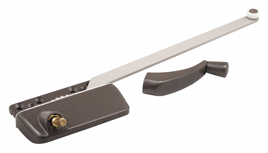 Window Operator: Crank, Handle Included, Right-Hand, Surface, Bronze, 3 in Base Lg