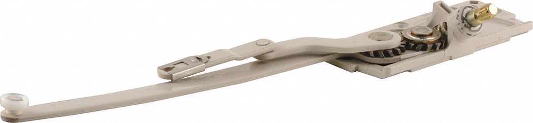 Window Operator: Handle Not Included, Left-Hand, Surface, Gray, 4 7/16 in Base Lg