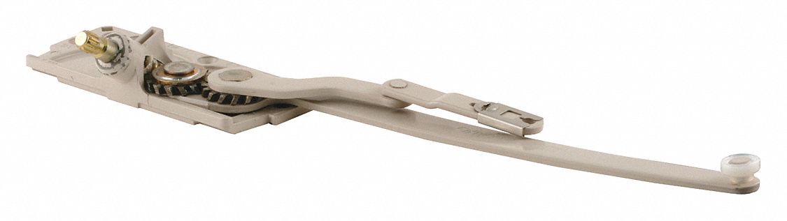Window Operator: Crank, Handle Included, Right-Hand, Surface, Gray, 4 7/16 in Base Lg