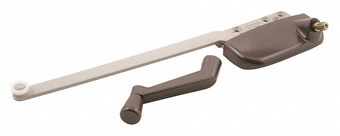 Left Hand Window Operator: Ellipse Single Arm, Die Cast, Bronze, 9 1/2 in Lg