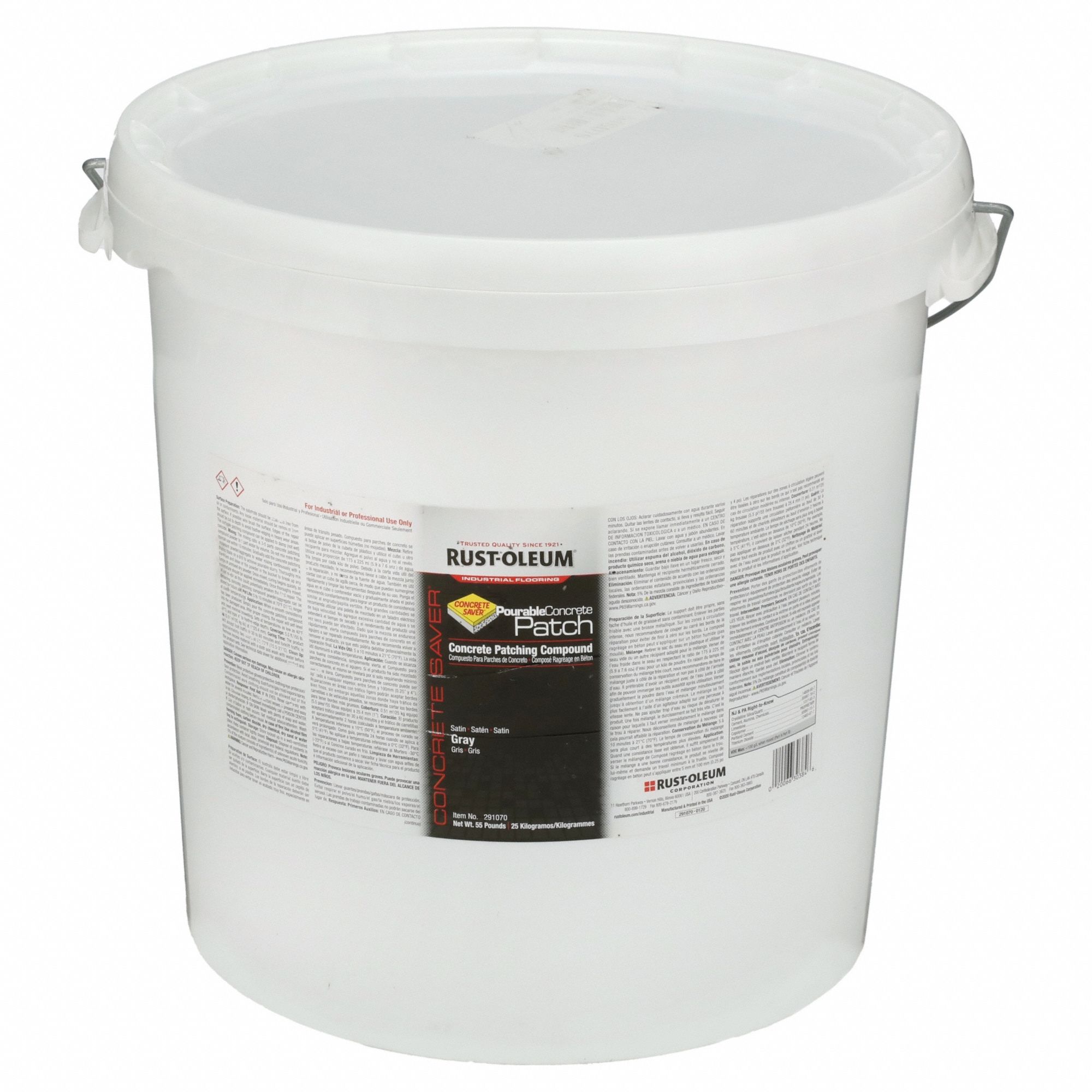 Concrete Repair Compound: Concrete Saver, Cement, 55 lb Container Size, Pail, Gray
