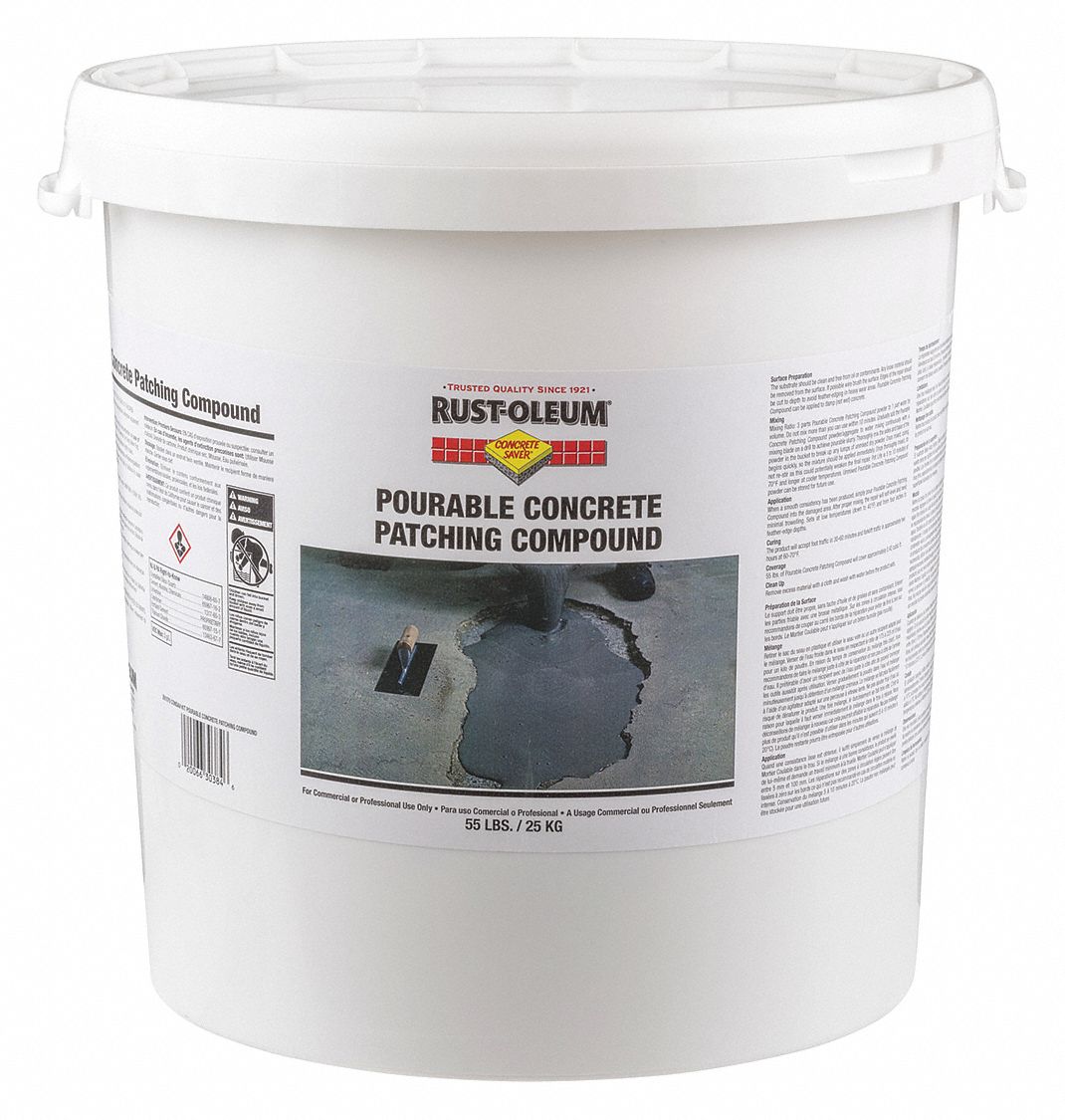 CONCRETE REPAIR COMPOUND, CONCRETE SAVER, CEMENT, 55 LB, PAIL, GREY