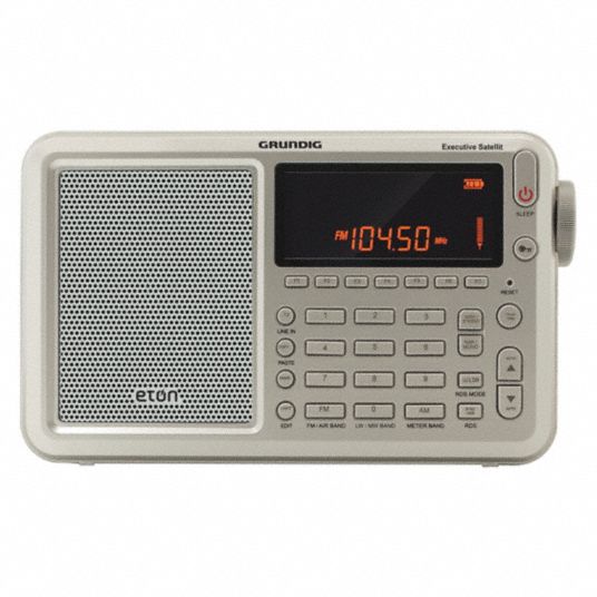 Mini Shortwave Radio, Digital, Channels AM/FM/LW/SW, Display Type Digital, Color Gray Grainger