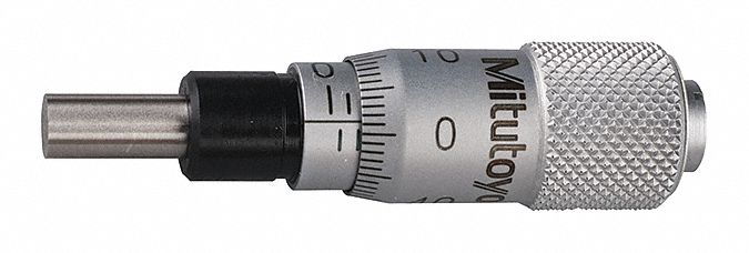 MECHANICAL MICROMETER HEAD, 0 MM TO 6.5MM RANGE, 05MM ACCURACY, 3.5MM SPINDLE DIA